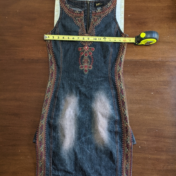 VINTAGE by JORDACHE Embroidered Denim Dress - Picture 10 of 13
